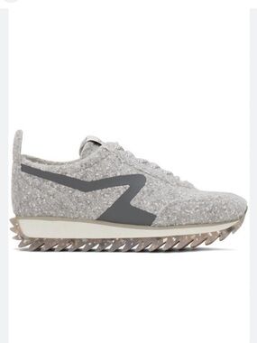 Rag and Bone Retro Runner Gray Wool Textured Sneakers 7